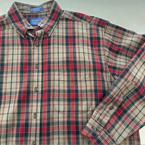 Pendleton Sir Pendleton Pure Virgin Wool Long Sleeve Button Front Shirt XL